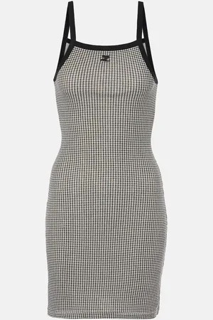 Courrèges Houndstooth cotton minidress