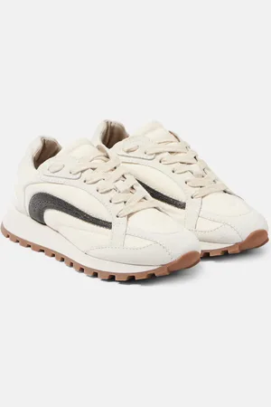 Brunello Cucinelli Monili suede-trimmed sneakers