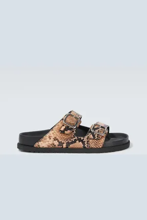 Birkenstock Arizona snake-effect leather sandals