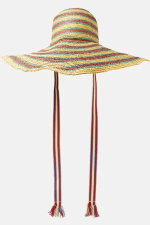 ALÉMAIS Tamsin striped raffia sun hat