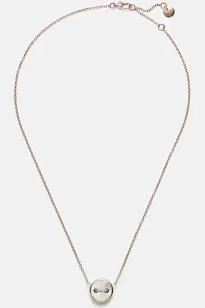 Pomellato Pom Pom Dot 18kt rose pendant necklace with mother-of-pearl and diamonds