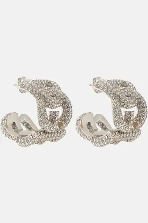 Dolce & Gabbana DG crystal-embellished hoop earrings