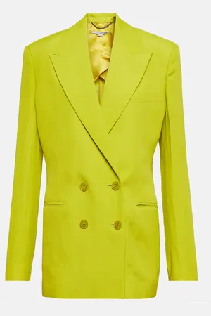 Stella McCartney Double-breasted linen-blend blazer