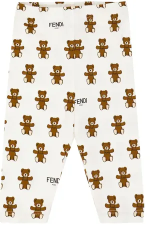 Fendi Baby printed cotton-blend leggings