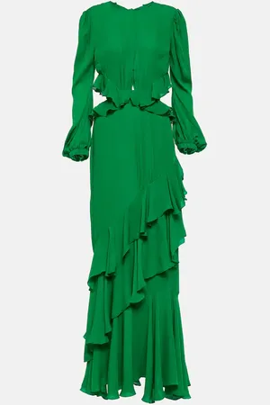 JOHANNA ORTIZ Cutout silk maxi dress
