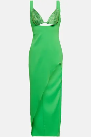 GIUSEPPE DI MORABITO Crystal-embellished midi dress