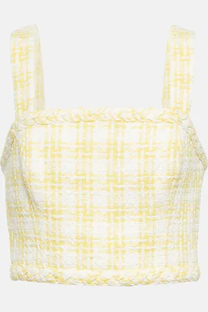 VERONICA BEARD Gingham tweed top