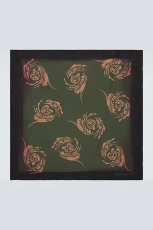 DRIES VAN NOTEN Printed silk pocket square