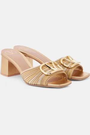 VALENTINO GARAVANI VLogo Signature 60 metallic mules