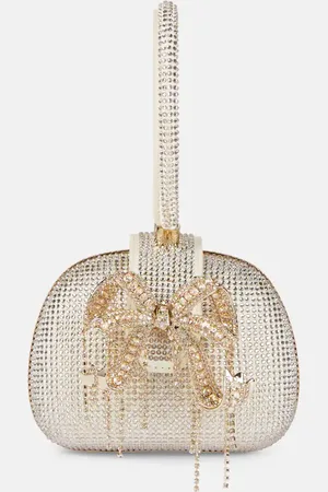 Self-Portrait Bow Small embellished clutch