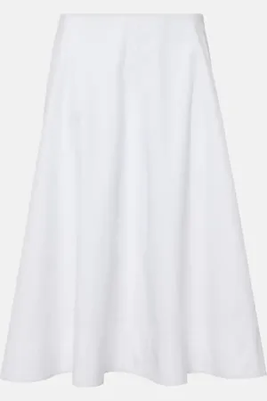 Khaite Cotton midi skirt