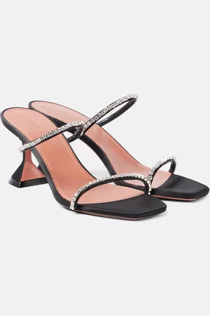 Amina Muaddi Gilda 70 embellished satin mules