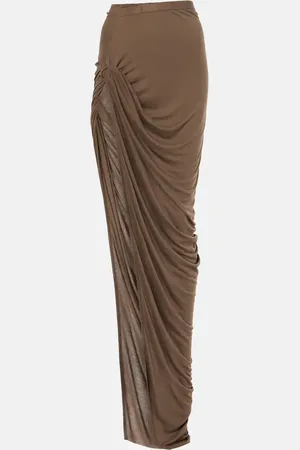 Rick Owens Twist draped maxi skirt
