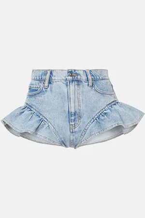 Frame Ruffle Bloomer denim shorts
