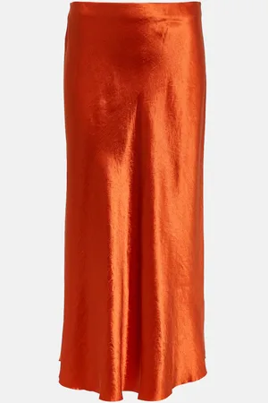 Vince Satin midi skirt