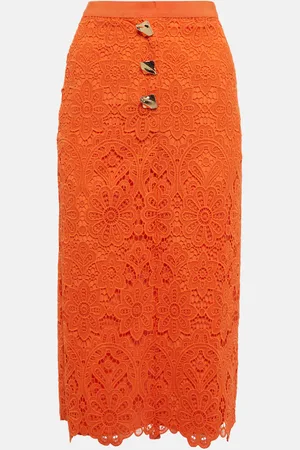 Self-Portrait Lace pencil skirt