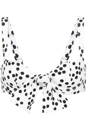 ALEXANDRA MIRO Clara polka-dot bikini top