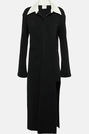Courrèges Twist cotton-blend piquÃ© polo dress