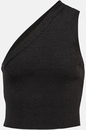 Jacquemus La Maille Ascu cropped linen-blend top