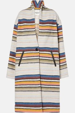 Marant Etoile Striped wool-blend coat