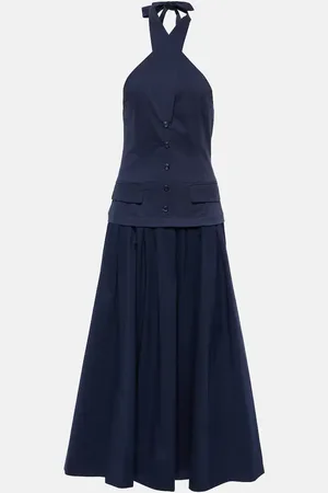 Staud Harrington chino and poplin maxi dress