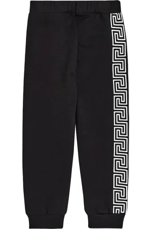 VERSACE Printed cotton fleece sweatpants