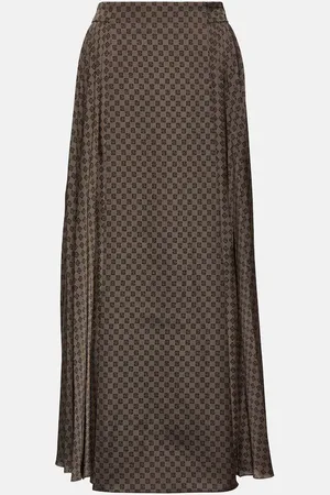 Balmain Monogram jacquard midi skirt