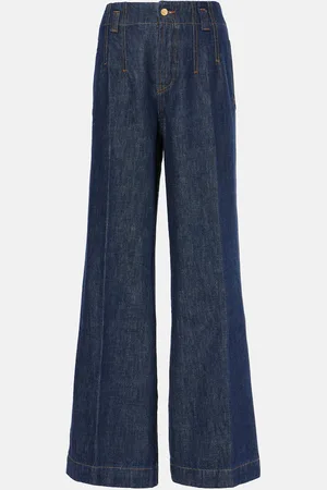 Frame High-rise wide-leg jeans