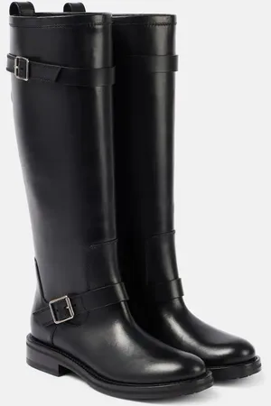 Saint Laurent River leather biker boots