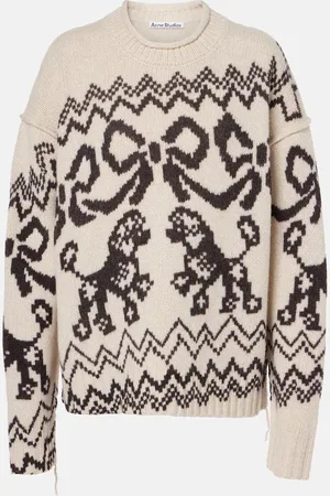 Acne Studios Wool-blend jacquard sweater
