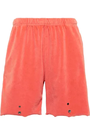 Les Tien Snap Front velour shorts