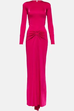 Victoria Beckham Gathered jersey maxi dress