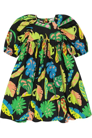 Stella McCartney Printed puff-sleeve cotton dress