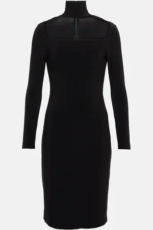 Norma Kamali Mockneck cutout minidress