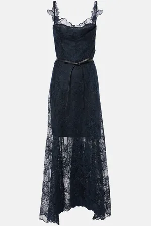 Oscar de la Renta Floral lace midi dress