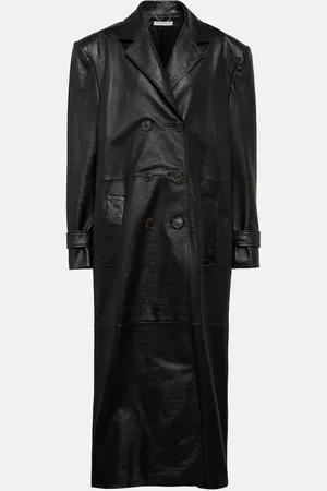 Alessandra Rich Oversized embossed leather coat
