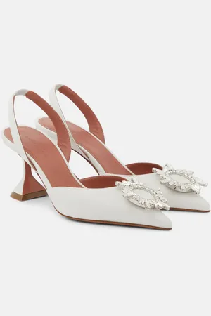 Amina Muaddi Begum 70 leather slingback pumps