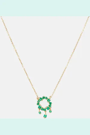Suzanne Kalan 18kt necklace with emeralds