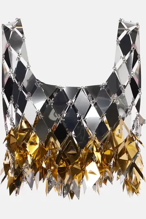 Paco rabanne Metallic crop top