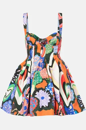 AREA Printed cotton minidress