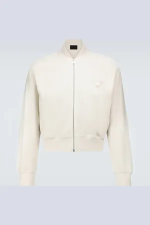 Prada Garment-dyed cotton bomber jacket