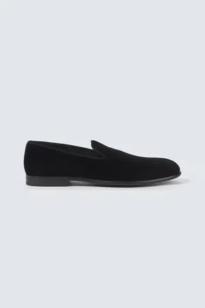 Dolce & Gabbana Milano leather-trimmed velvet loafers