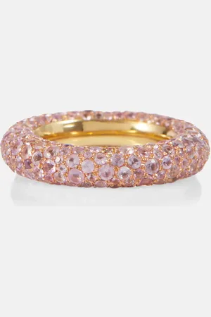 Octavia Elizabeth Blossom Bubble 18kt gold ring with sapphires