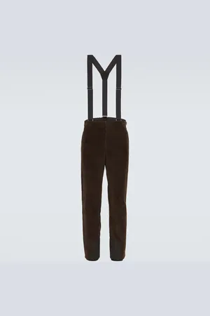 Ermenegildo Zegna Cashmere and cotton corduroy ski salopettes