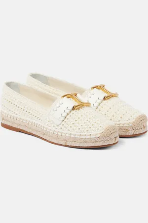 Chloé Marcie leather-trimmed crochet espadrilles