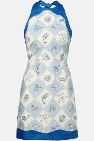 ALÉMAIS Pia printed linen minidress