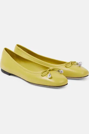 Jimmy Choo Elme bow-detail leather ballet flats