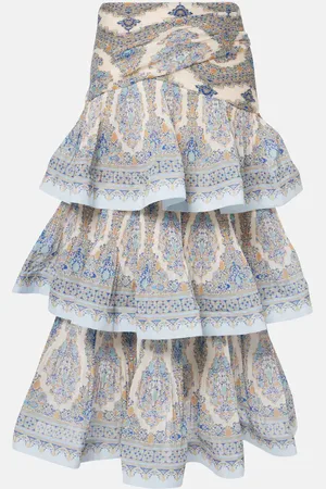 ZIMMERMANN Paisley pleated maxi skirt
