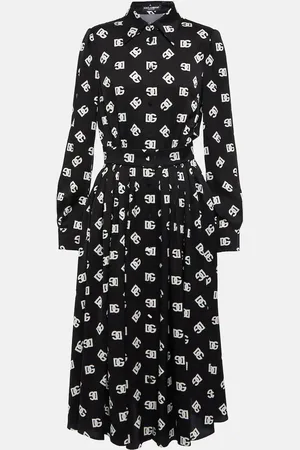 Dolce & Gabbana Logo silk-blend midi dress