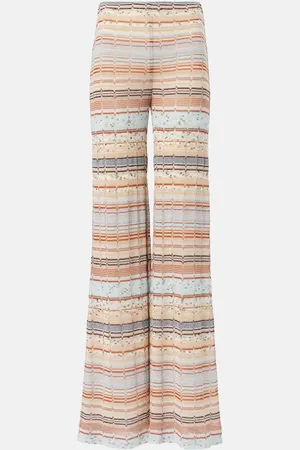 Missoni Wave cotton-blend wide-leg pants